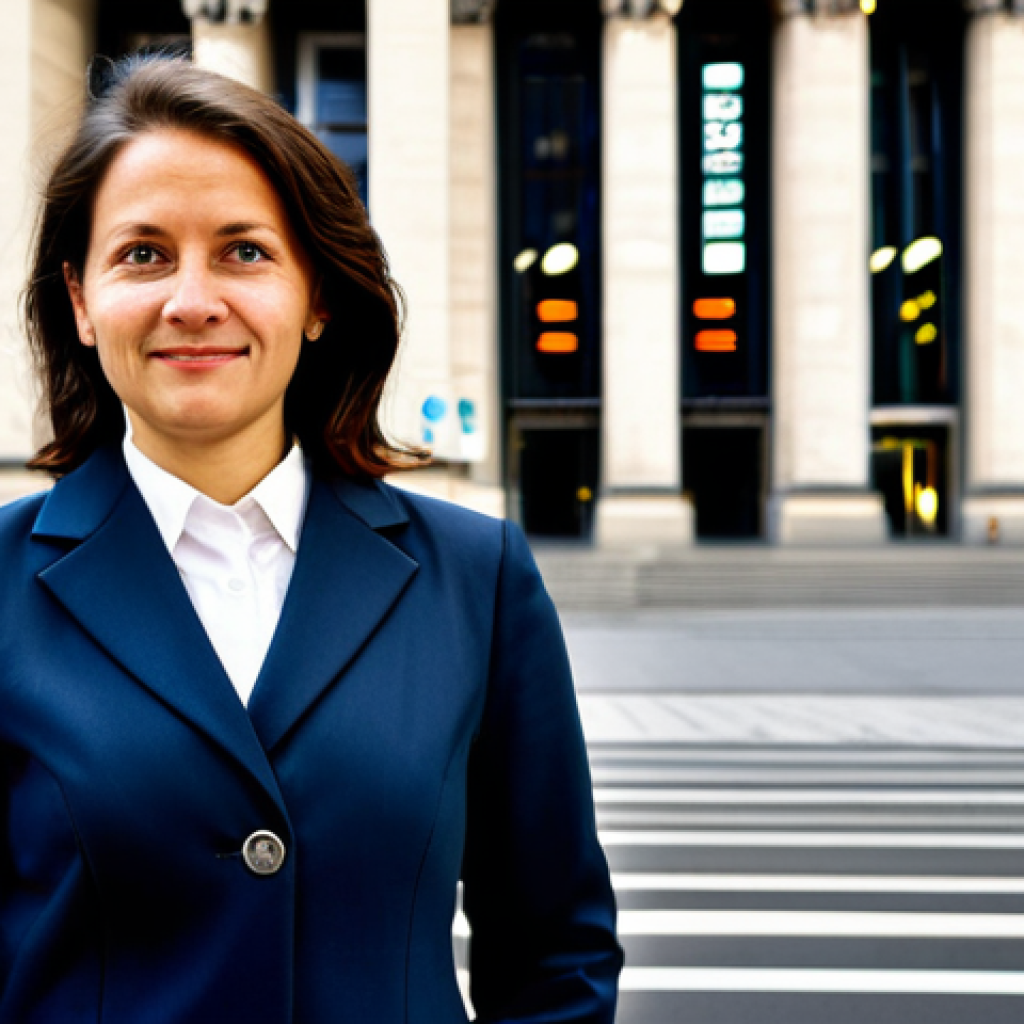 **

A confident businesswoman in a stylish, modest business suit, standing in front of the Frankfurt Stock Exchange, fully clothed, appropriate attire, safe for work, perfect anatomy, natural proportions, professional photography, showcasing Germany's financial hub, family-friendly. The image should evoke a sense of professionalism and global commerce.

**