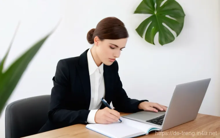 무역영어 필기시험의 시간 관리와 준비 과정 - **Image Prompt 1: Focused Business English Vocabulary Study**
    A highly detailed, realistic image...