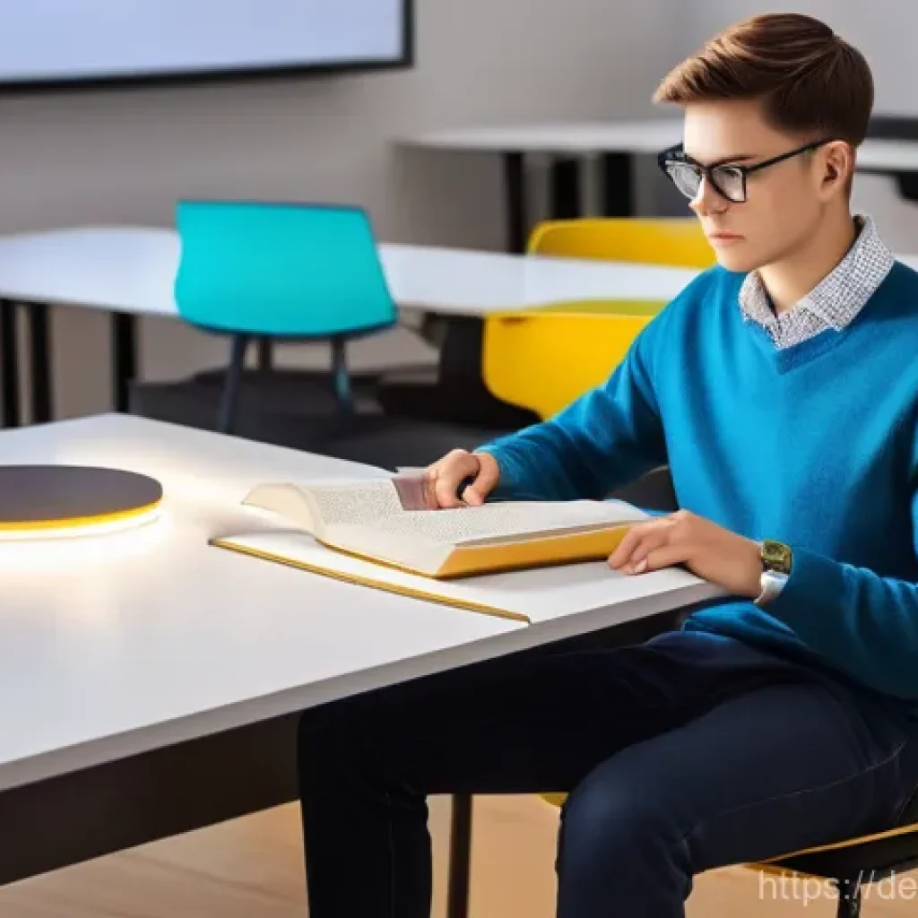 무역영어 필기시험에서 시간 절약 방법 - A focused young adult, approximately 20 years old, with a neat, modern hairstyle, wearing a comforta...