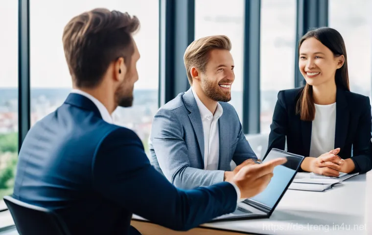 무역영어 자격증으로 전문성 확보 - A diverse team of confident business professionals (men and women, various ethnicities, all dressed ...