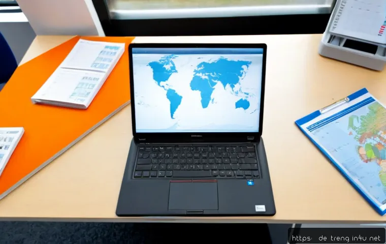 무역영어 실기시험 준비의 주요 체크리스트 - Photorealistic overhead view of a well-organized German trade English exam preparation desk, adult s...
