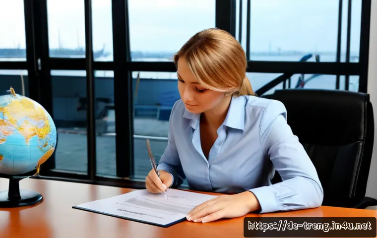 무역영어 시험의 글로벌 인정 여부 - Photorealistic international trade certification concept, confident German business professional in ...